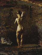 Thomas Eakins Study for William Rush Carving His Allegorical Figure of the Schuylkill USA oil painting artist
